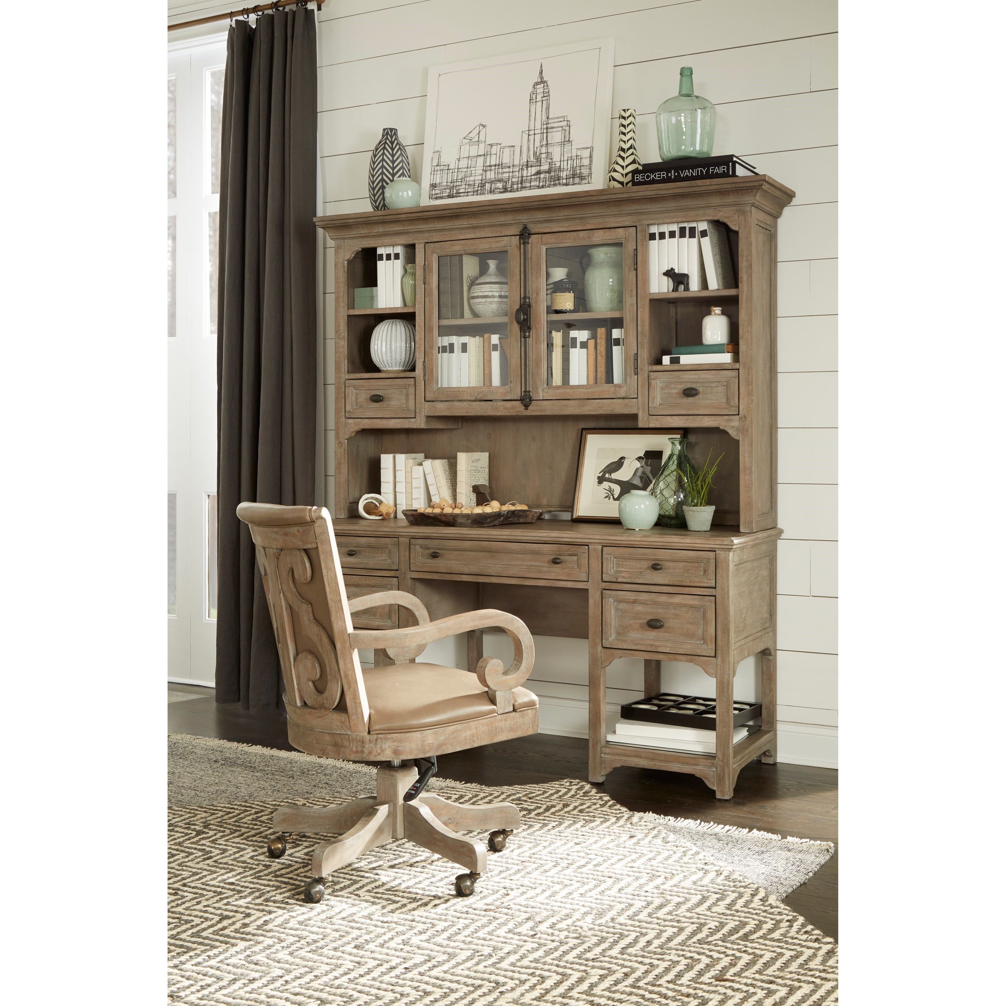 Better homes & gardens dean double cheap pedestal desk